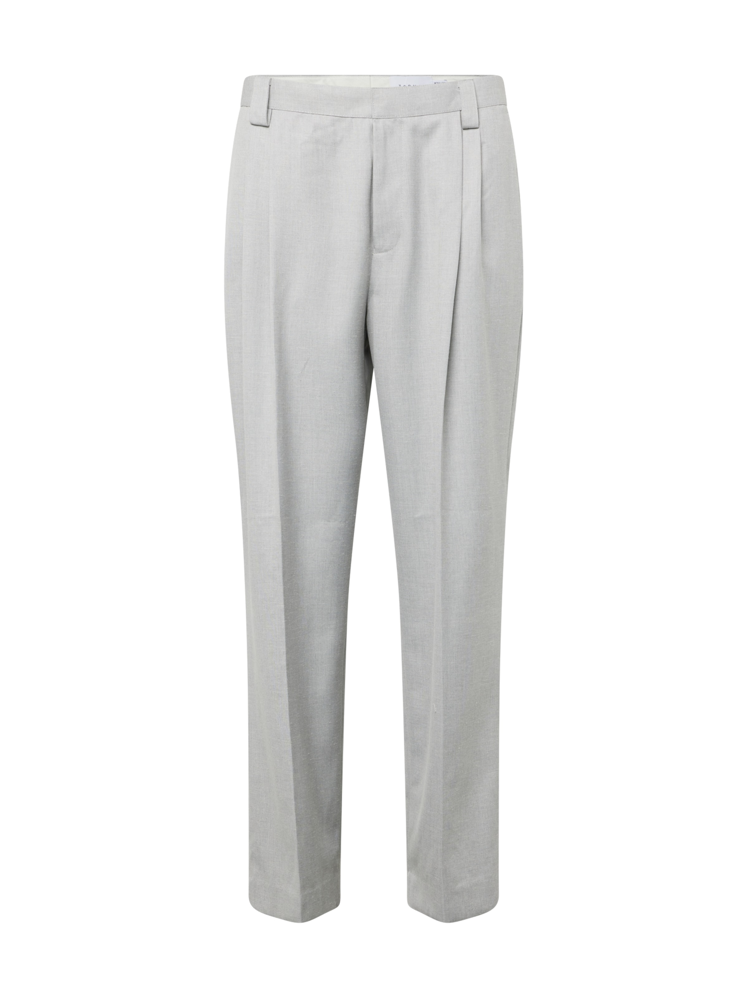 TOPMAN Laiad sääred Voltidega püksid, värv hall: eest vaates