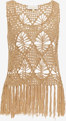 usha FESTIVAL - Top de punto en beige: frente