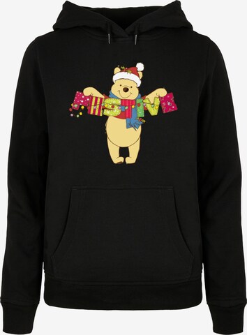 Sweat-shirt 'Winnie The Pooh - Festive' ABSOLUTE CULT en noir : devant