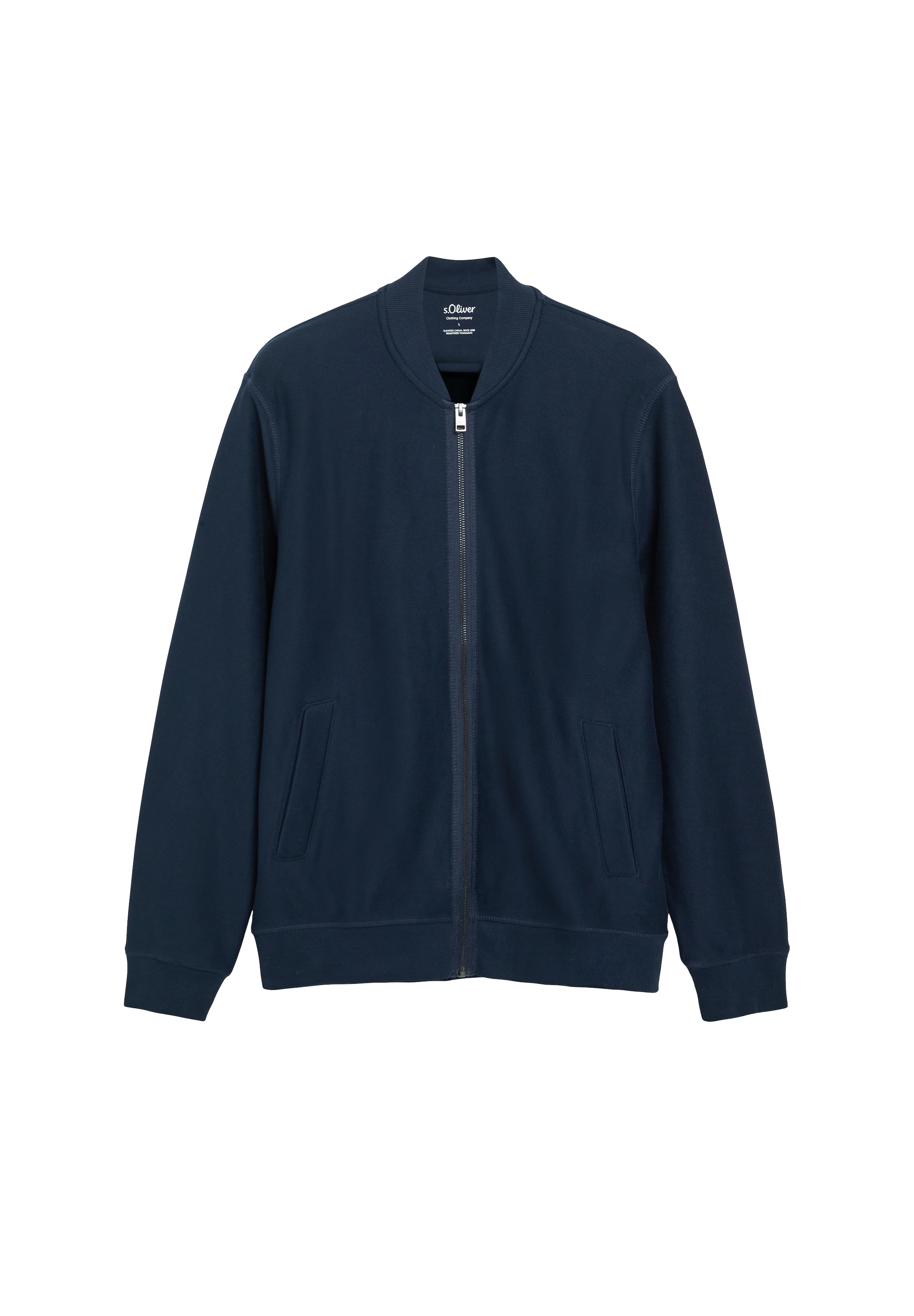 s.Oliver - Sudadera con cremallera en azul: frente