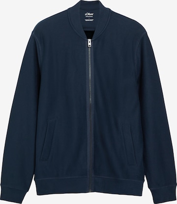 s.Oliver - Sudadera con cremallera en azul: frente