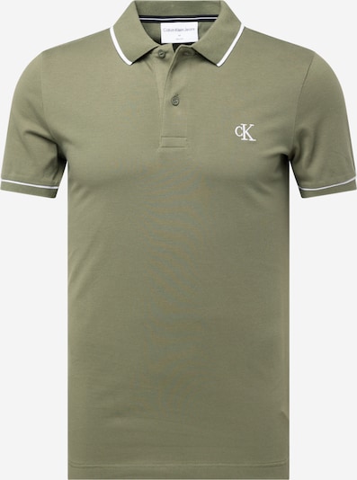 Calvin Klein Jeans Poloshirt in khaki / weiß, Produktansicht