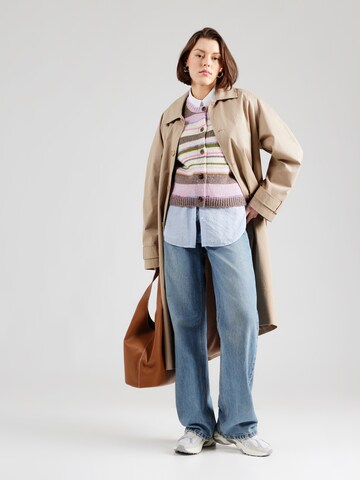 PIECES Вязаная жилетка 'PCRYE' в Белый