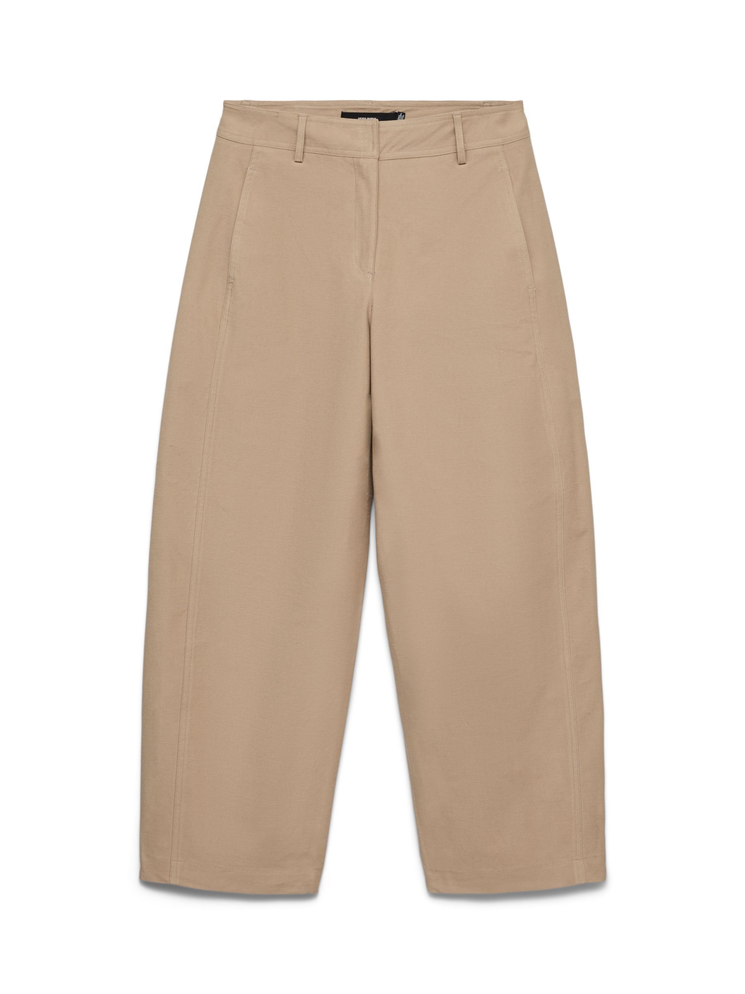 VERO MODA Pleat-front trousers 'VMSOFIA' in Beige: front