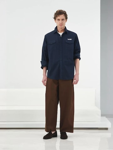 Coupe regular Chemise Giesto en bleu
