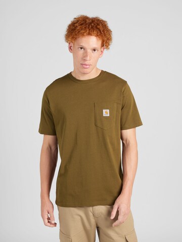 Carhartt WIP - Camisa em verde: frente