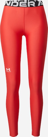 UNDER ARMOUR Workout Pants 'Authentics' in Red: front