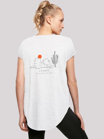 T-shirt 'Escape Discover the World Savannah Minimalistic' F4NT4STIC en blanc