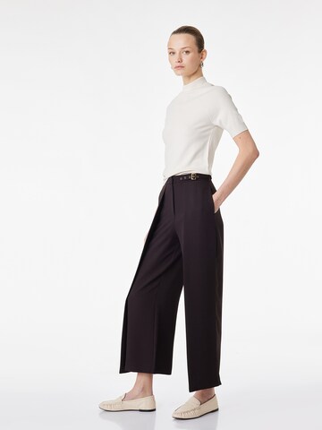 Koton Wide leg Pleat-front trousers in Brown