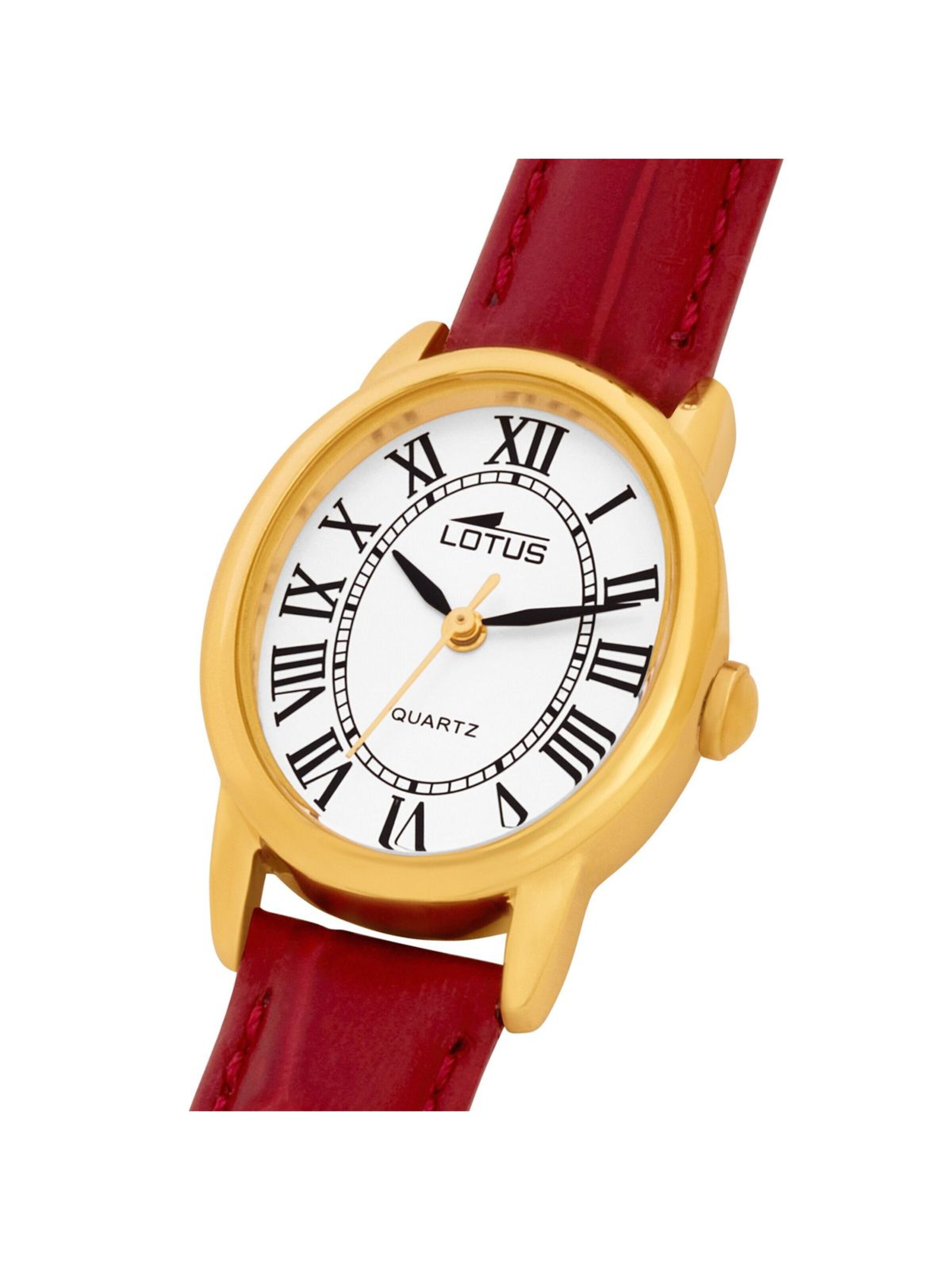 Montre à affichage analogique Lotus en rouge