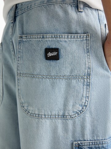 Loosefit Jeans cargo di Pull&Bear in blu