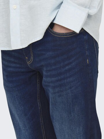 Coupe slim Jean Only & Sons en bleu