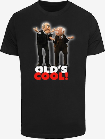 F4NT4STIC Shirt 'Disney Muppets Waldorf & Statler Old's Cool' in Zwart: voorkant