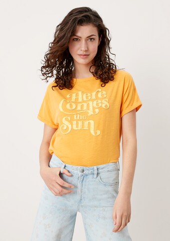 QS Shirt in Geel: voorkant