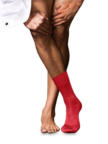 FALKE Socks 'No. 6 Finest Merino & Silk' in Red: front