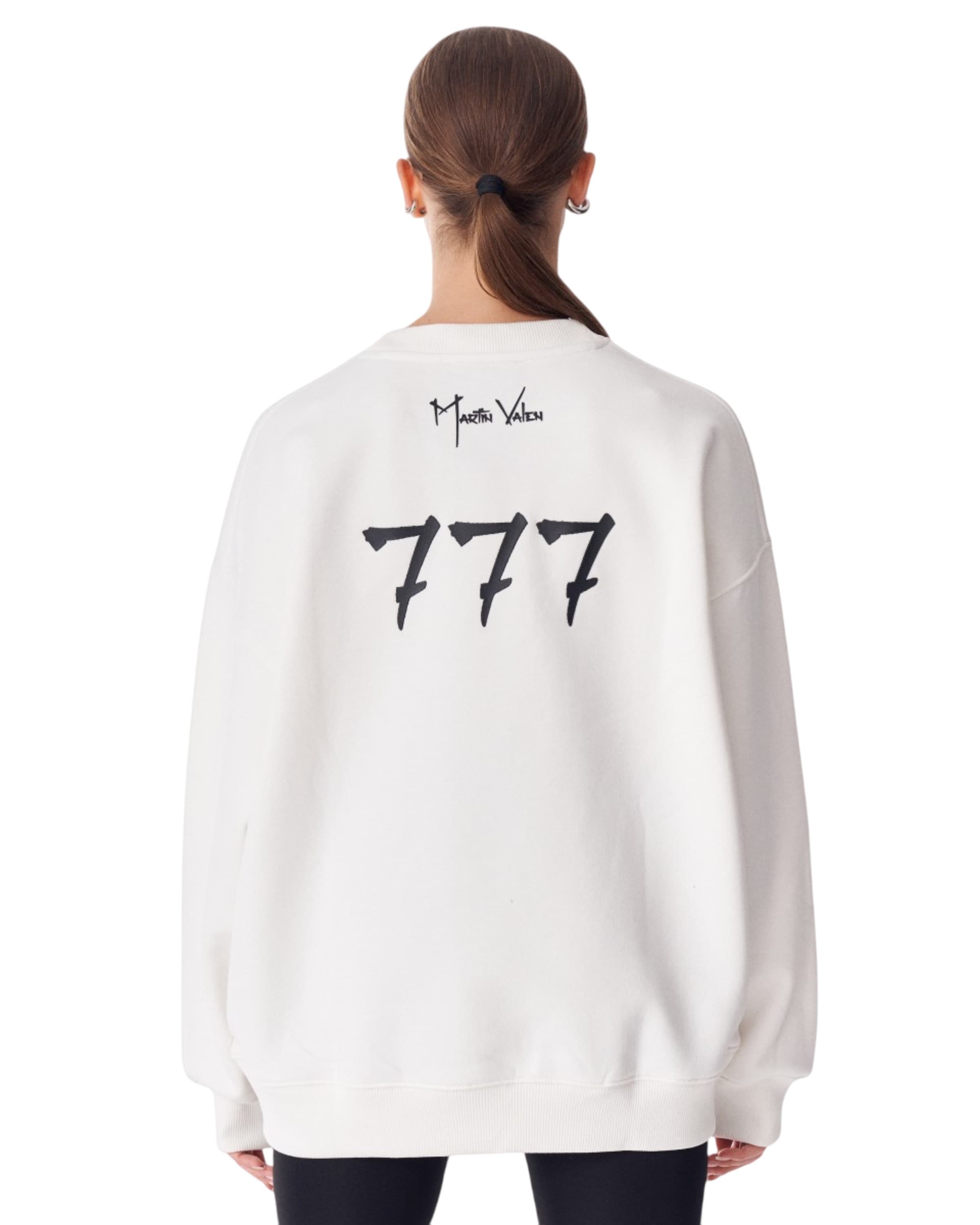 MARTIN VALEN Sweatshirt in Wit: voorkant