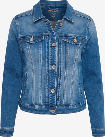 Cream Between-Season Jacket 'Rota' in Blue: front