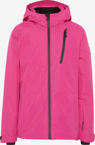 CHIEMSEE Athletic Jacket ' mit Logo hinten am Saum ' in Pink: front