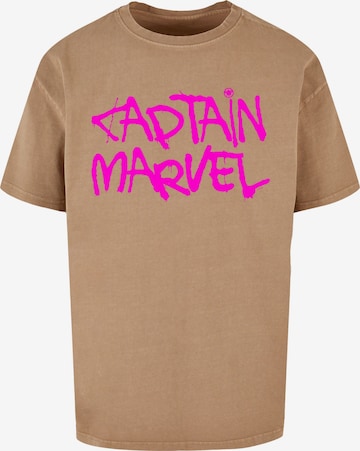 T-Shirt 'Captain Marvel' ABSOLUTE CULT en beige : devant