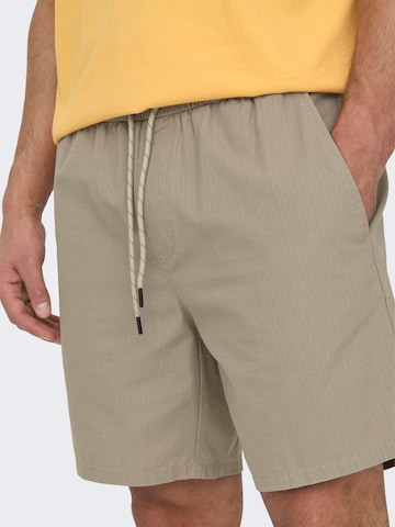Only & Sons Normalny krój Spodnie 'Tel' w kolorze beżowy
