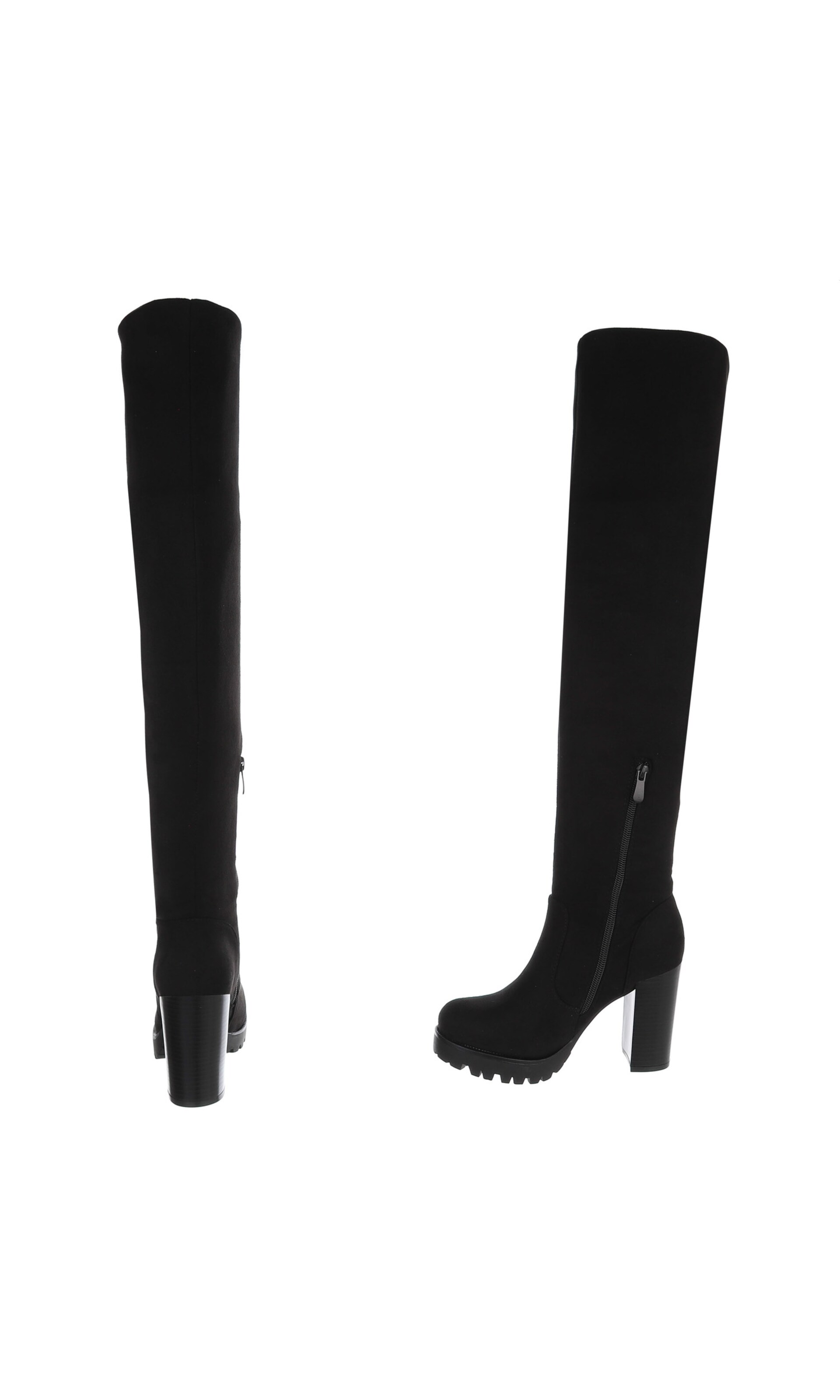 Ital-Design Overknees in Schwarz