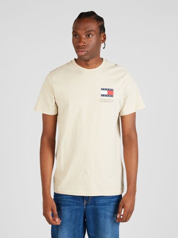 Tommy Jeans T-Shirt 'Essential' in Beige: predná strana