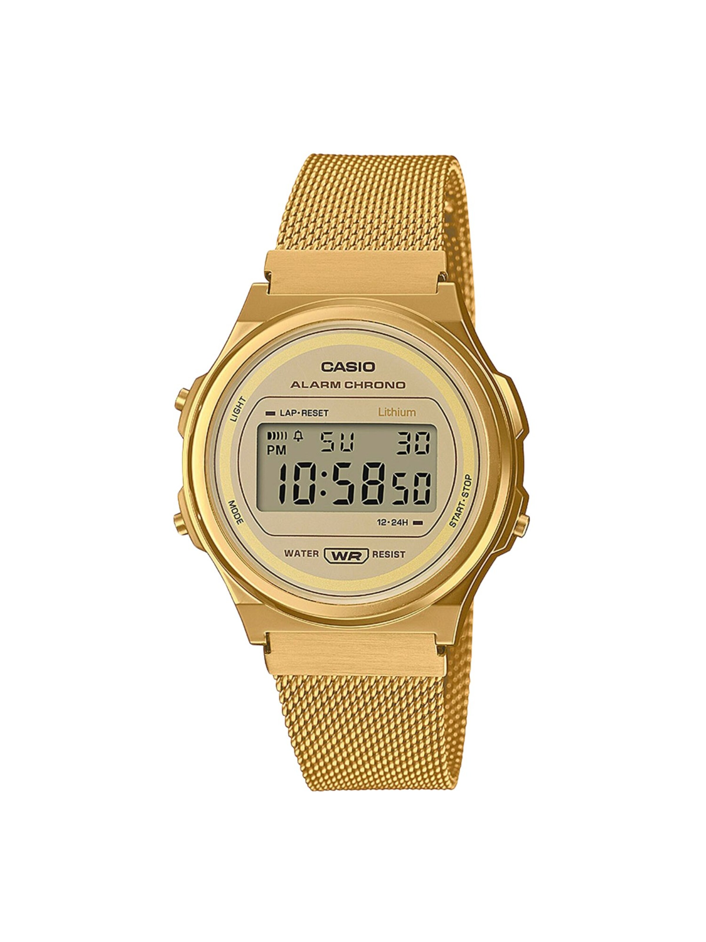 CASIO VINTAGE Digital Watch in Gold: front