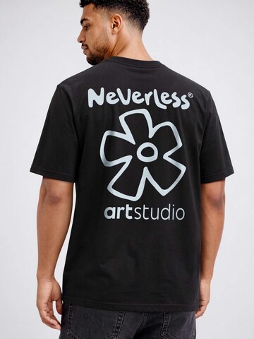Neverless Shirt 'Minimal Blossom' in Black