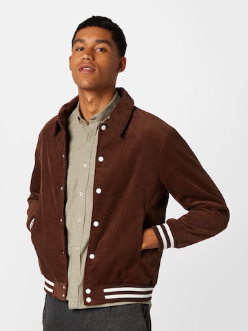 BURTON MENSWEAR LONDON Between-season jacket in Brown: front