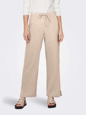 JDY Wide leg Trousers 'THEIS' in Beige: front