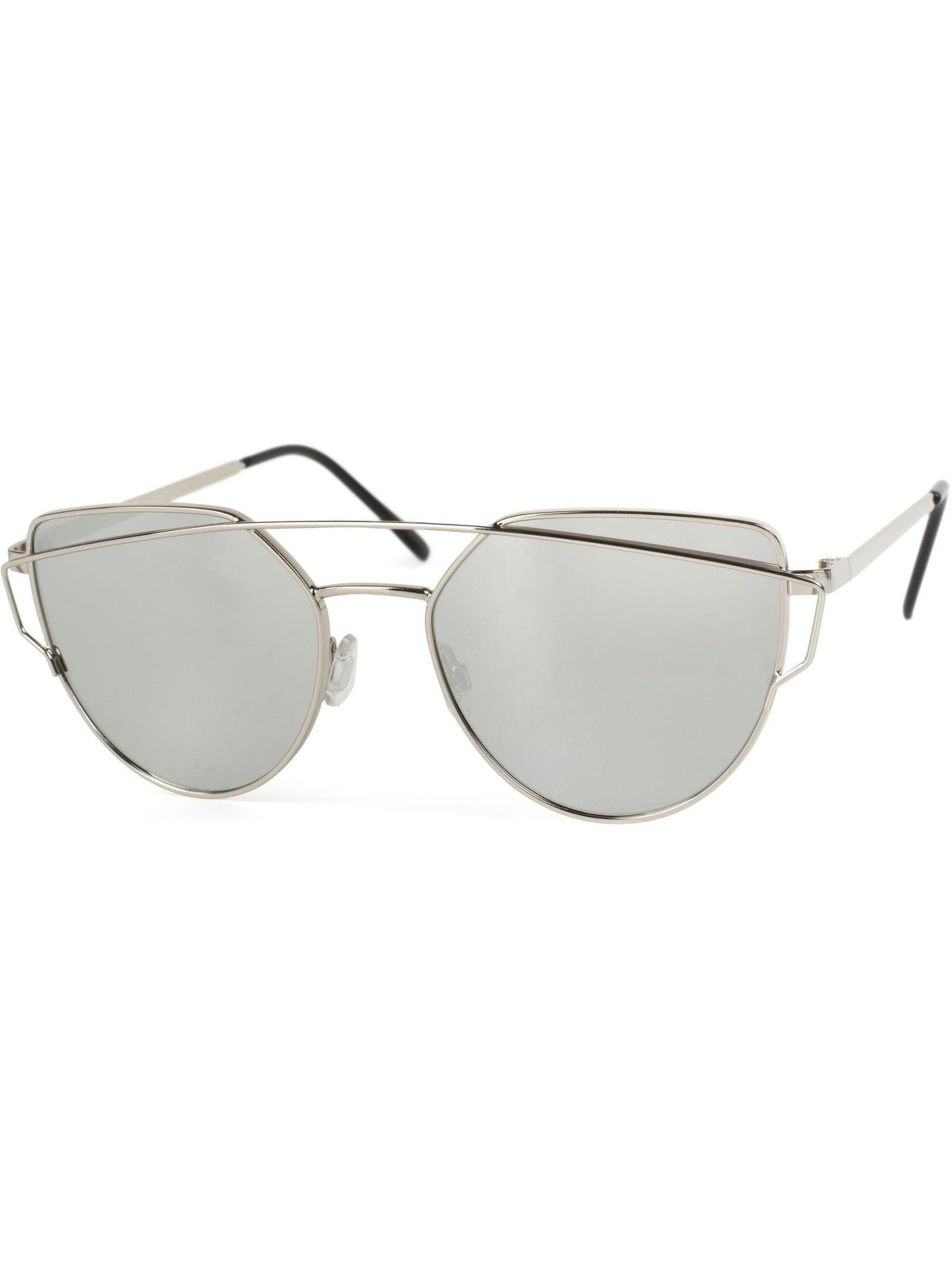 styleBREAKER Sunglasses 'Cat Eye Sonnenbrille mit Federscharnier und doppeltem Rahmen' in Silver, Item view