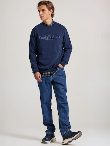 Sweat-shirt Funky Buddha en bleu