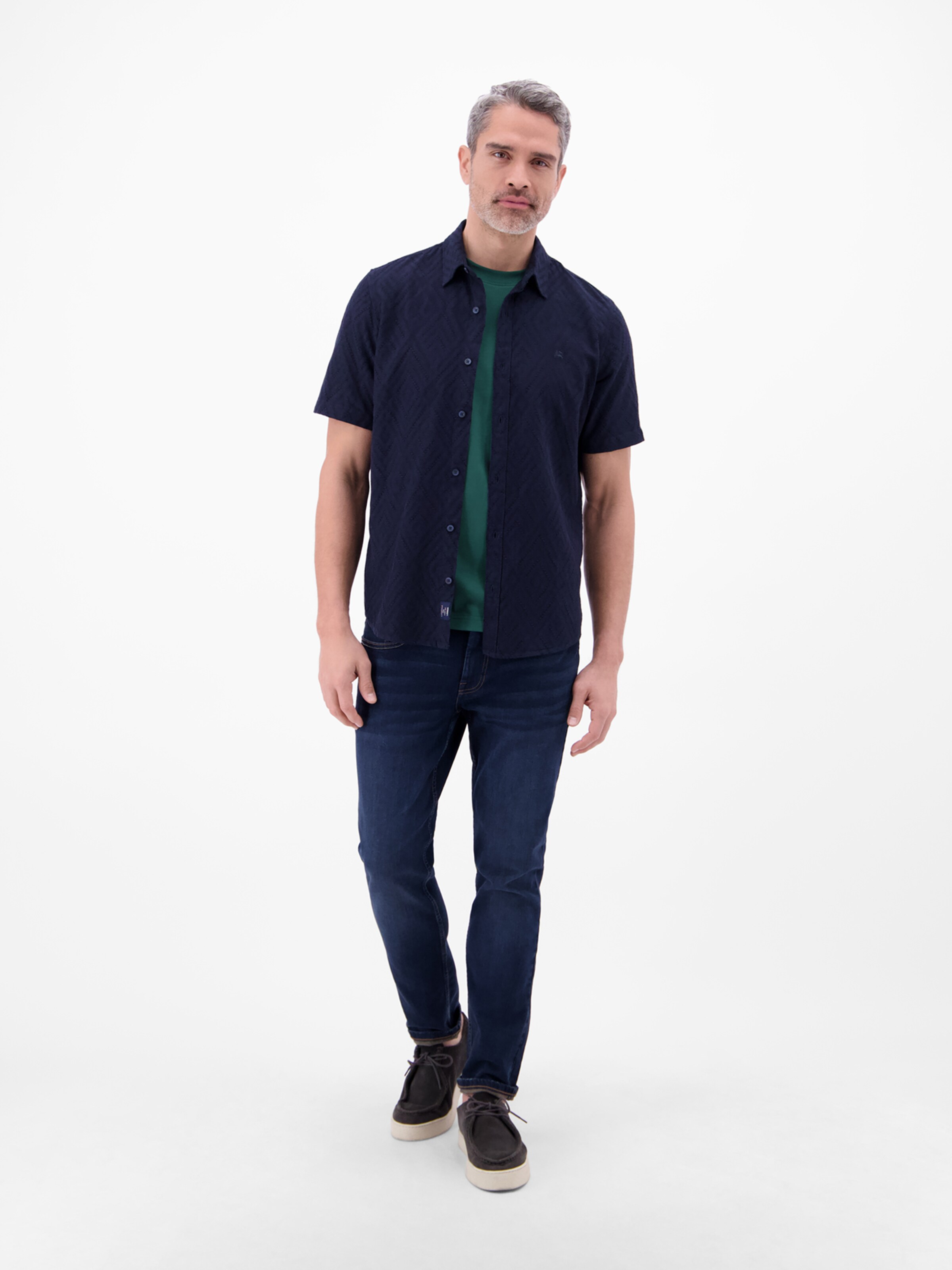 LERROS Shirt in Groen: voorkant