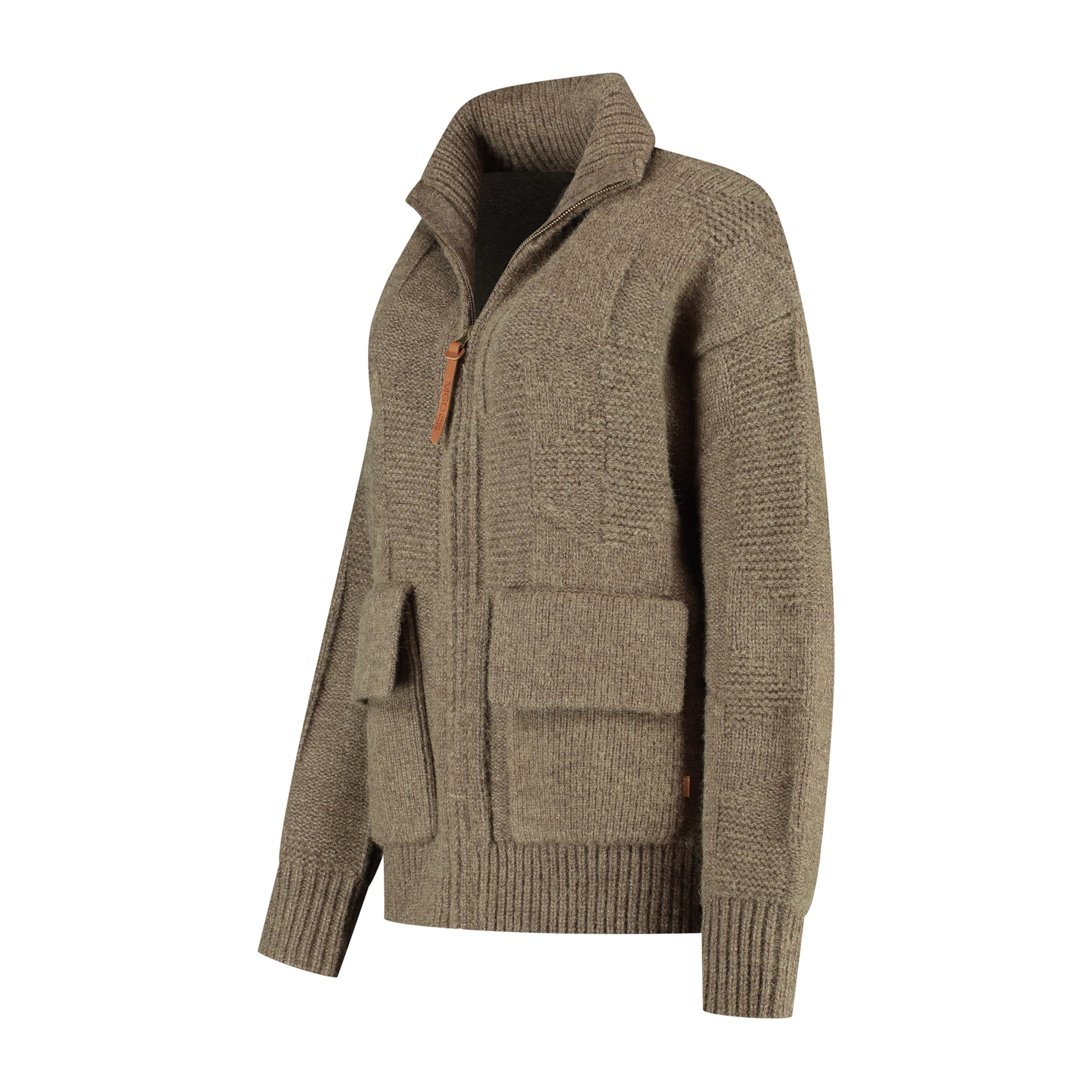 MGO Knit cardigan 'Tamar' in Brown