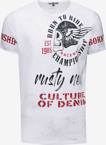 Rusty Neal T-Shirt in Weiß: Vorderseite