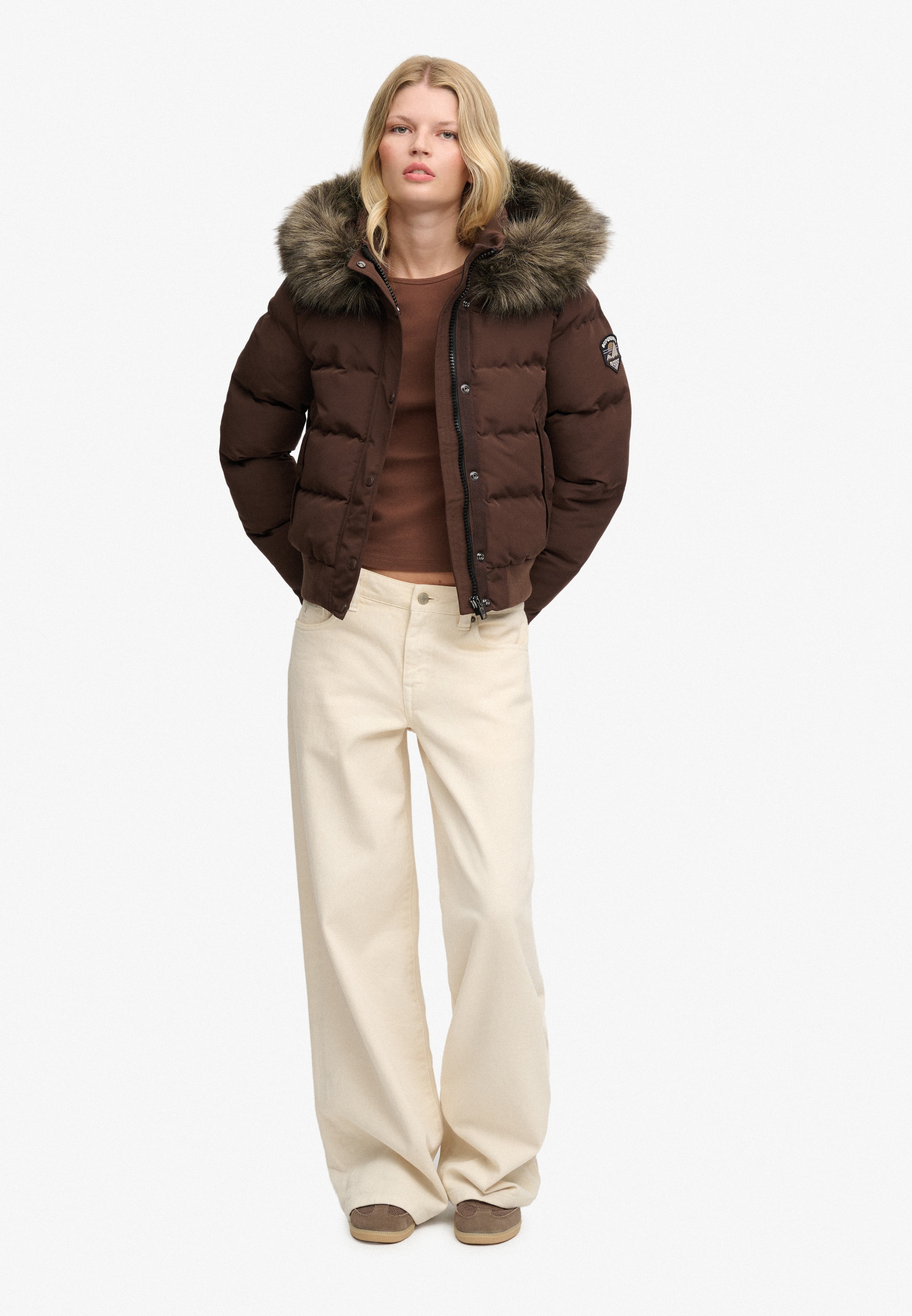 Superdry & Co Winter Jacket 'Everest' in Brown