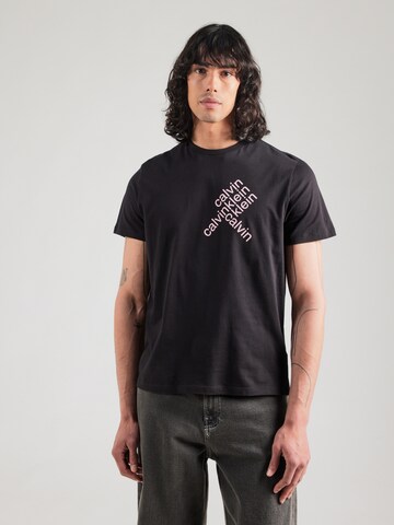 T-Shirt Calvin Klein Jeans en noir : devant