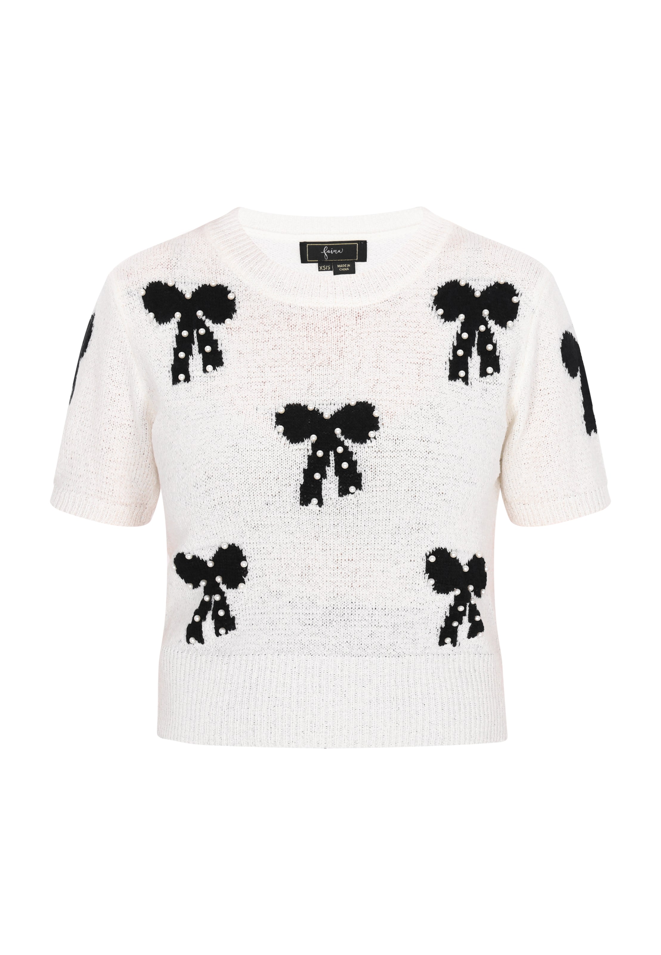 faina Пуловер в бяло: отпред