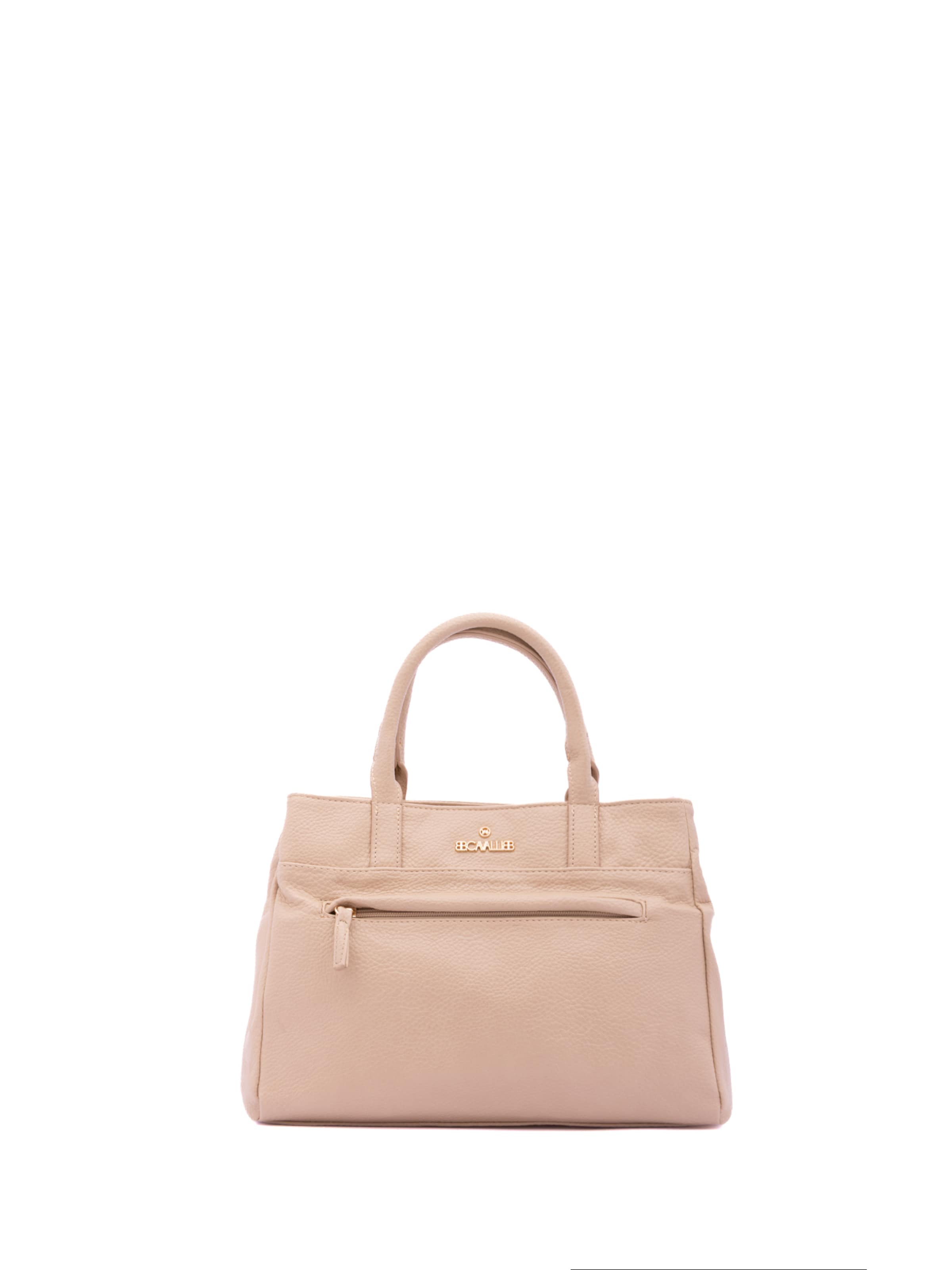 Borsa a mano 'Borsa a Mano Donna B Cavalli Ecopelle Zip - 30x22x10 cm' di B. Cavalli in beige: frontale