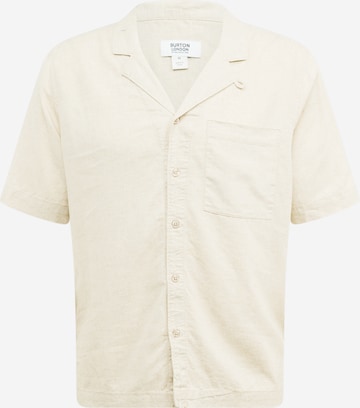 Coupe regular Chemise BURTON MENSWEAR LONDON en beige : devant