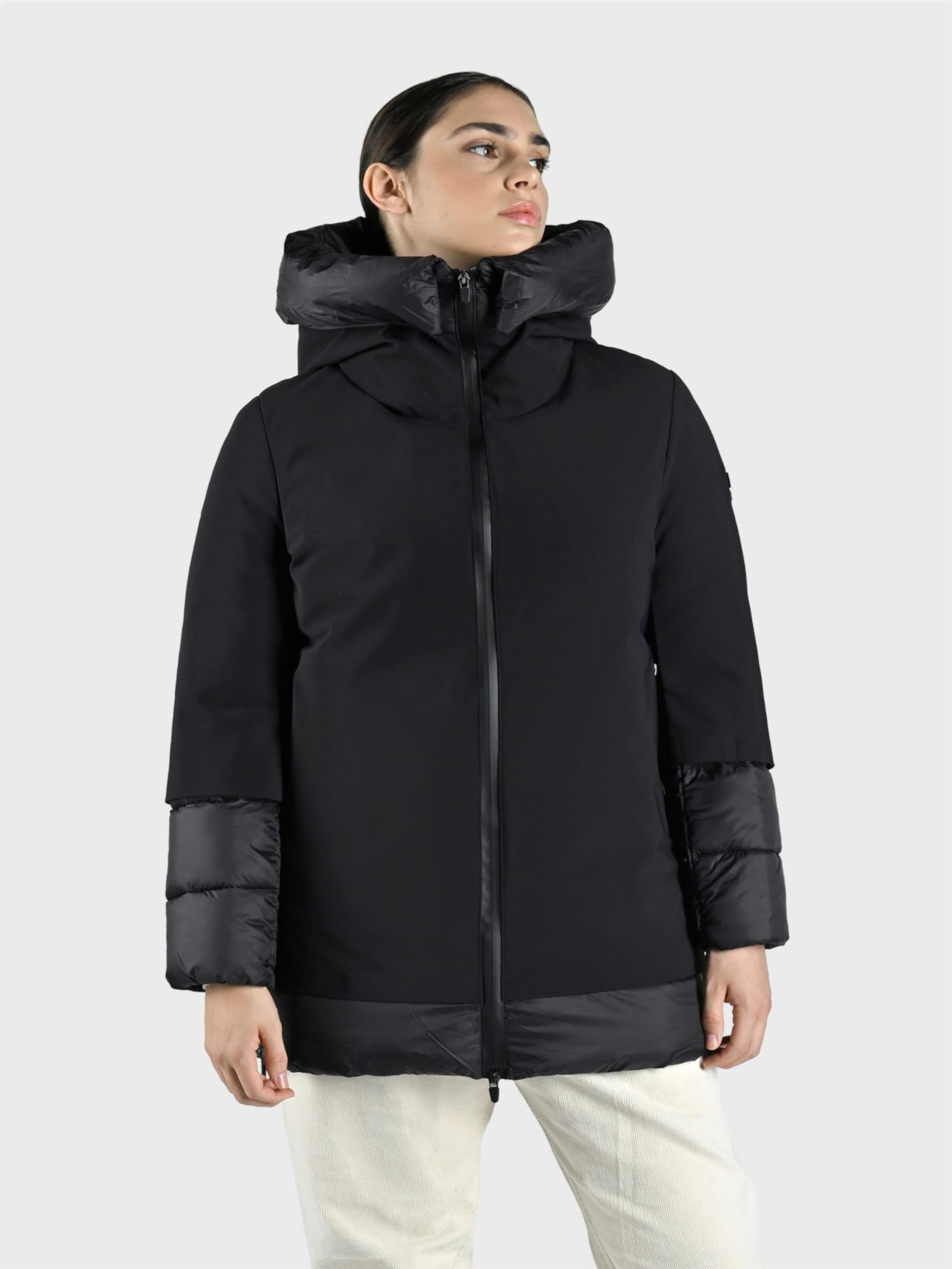 Canadian Classics Tussenparka ' BECANCOUR MID ' in Zwart: voorkant