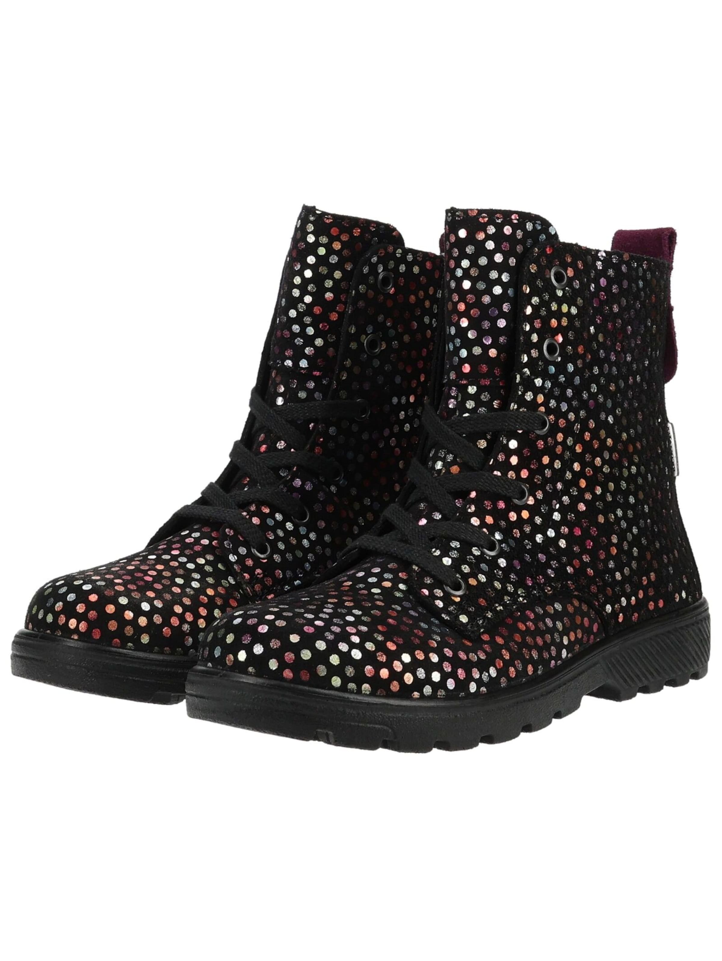 RICOSTA Lace-Up Ankle Boots in Black