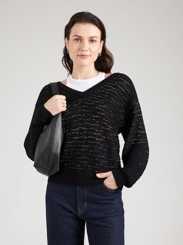 ABOUT YOU Πουλόβερ 'Jane' σε μαύρο: μπροστά