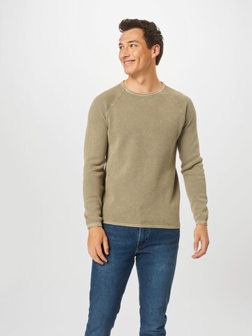 Key Largo - Regular Fit Pullover 'Thomas' em bege: frente