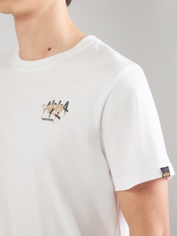 T-Shirt ALPHA INDUSTRIES en blanc