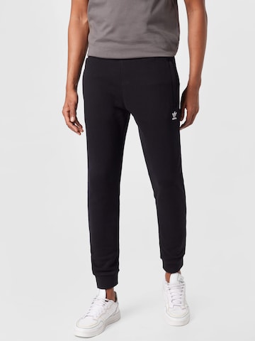 ADIDAS ORIGINALS Дънки Tapered Leg Панталон 'Adicolor Essentials Trefoil' в черно: отпред
