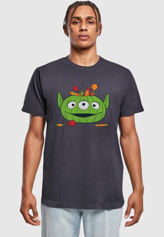 T-Shirt 'Toy Story - Alien Halloween Pumpkin Basket' ABSOLUTE CULT en bleu : devant