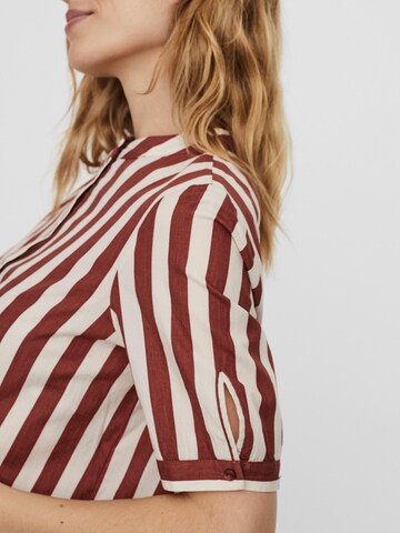 VERO MODA Shirt Dress 'Delta' in Brown