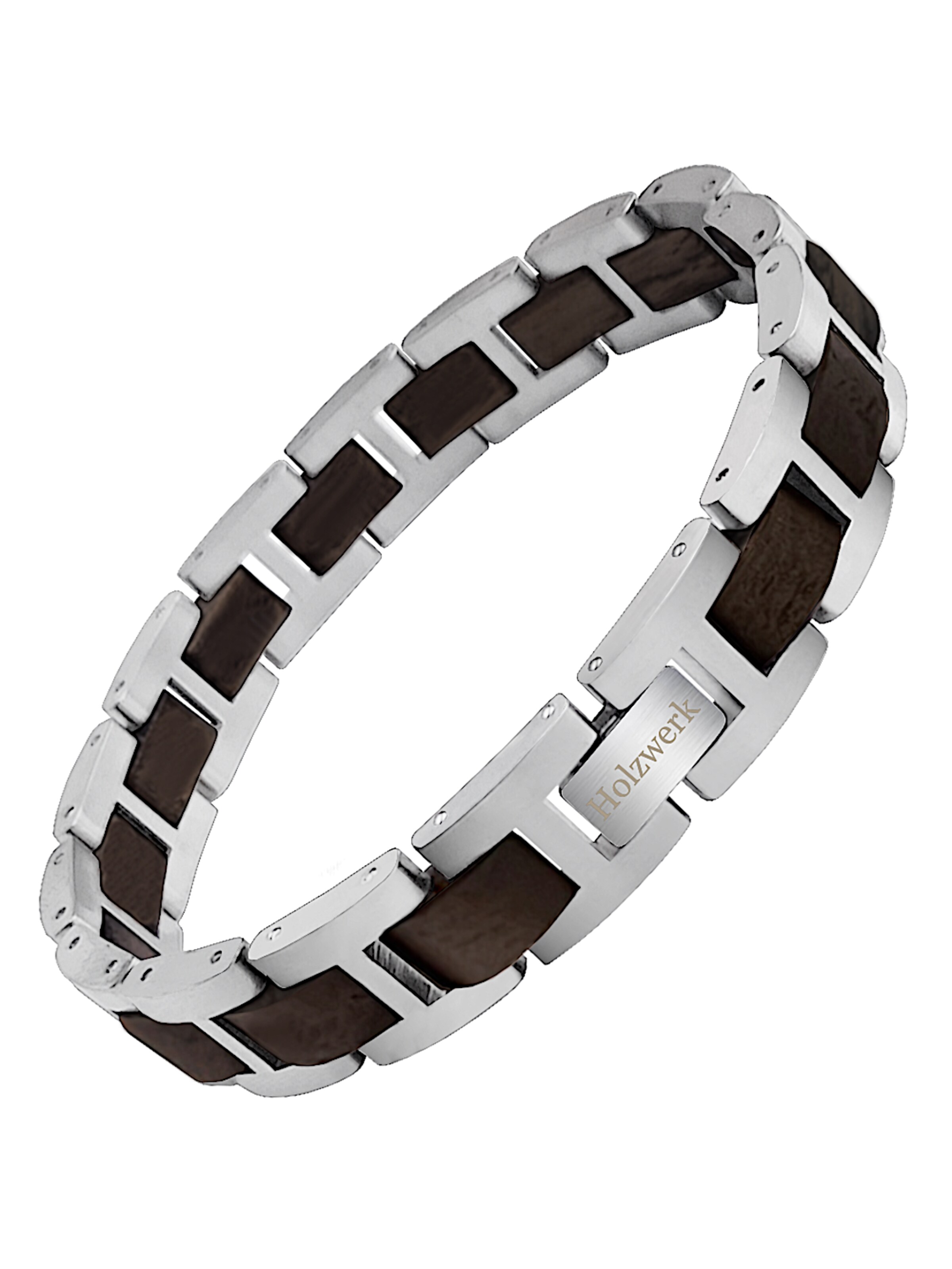 Bracelet 'SCHLIERSEE' Holzwerk en argent : devant
