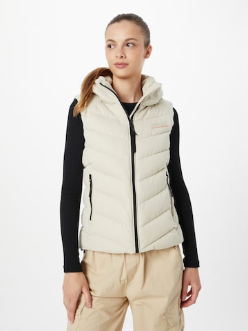 Gilet Superdry en beige : devant